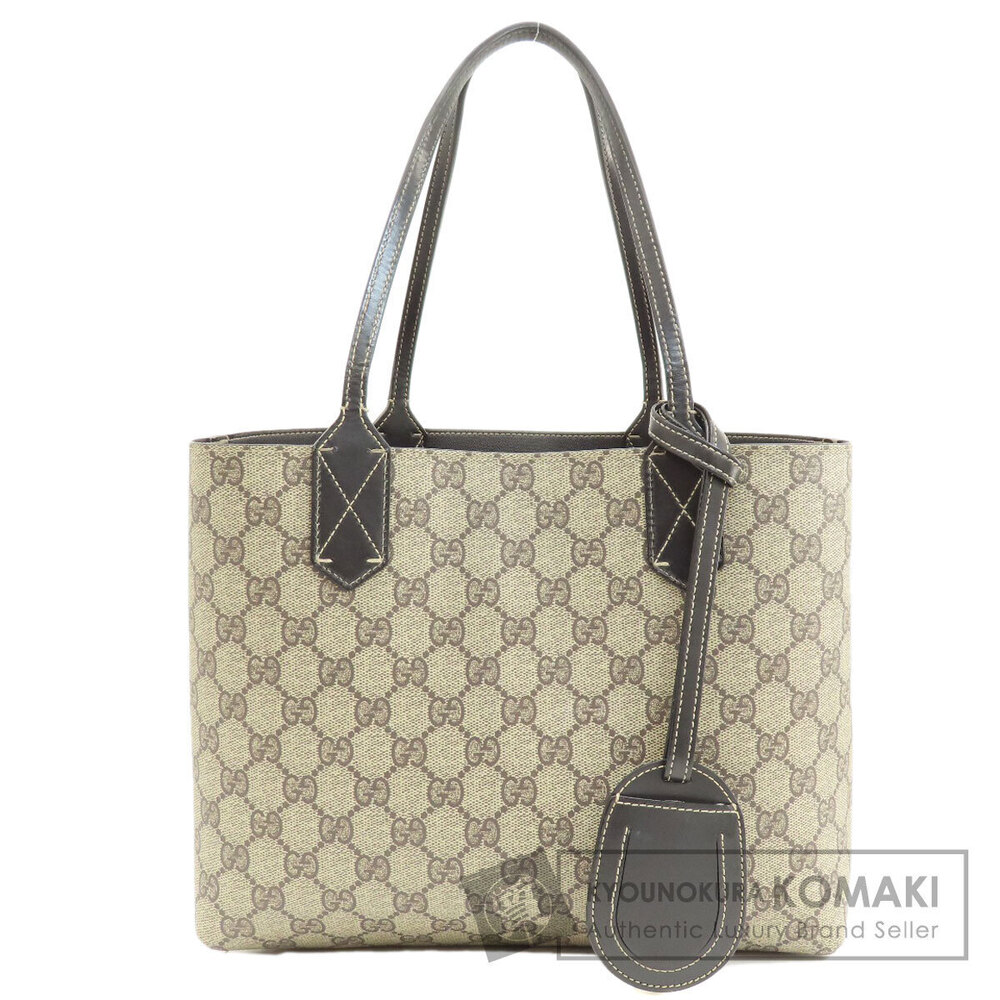 Gucci Reversible GG Supreme Tote Bag Leather